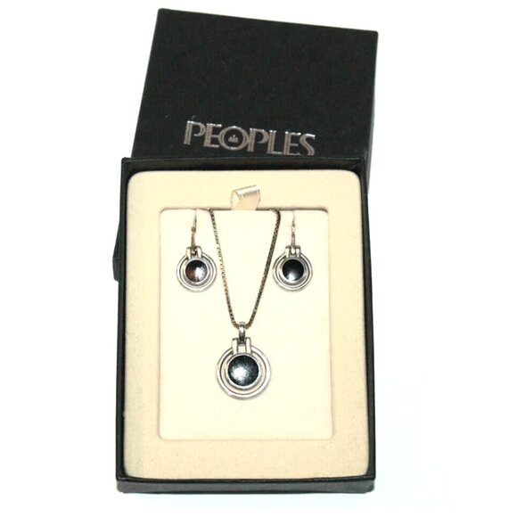 SU Sterling Silver 925 Necklace with Pendant & Earrings Set - 23 in - Picture 3 of 10